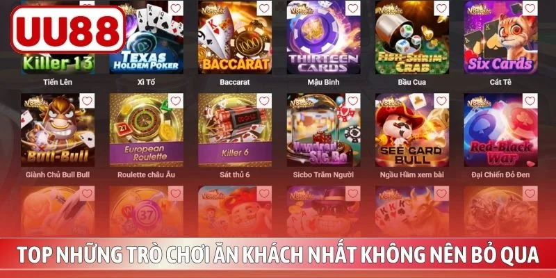 Top những trò chơi ăn khách nhất không nên bỏ qua